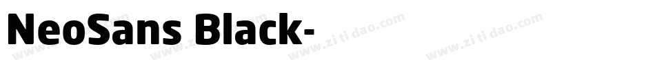 NeoSans Black字体转换